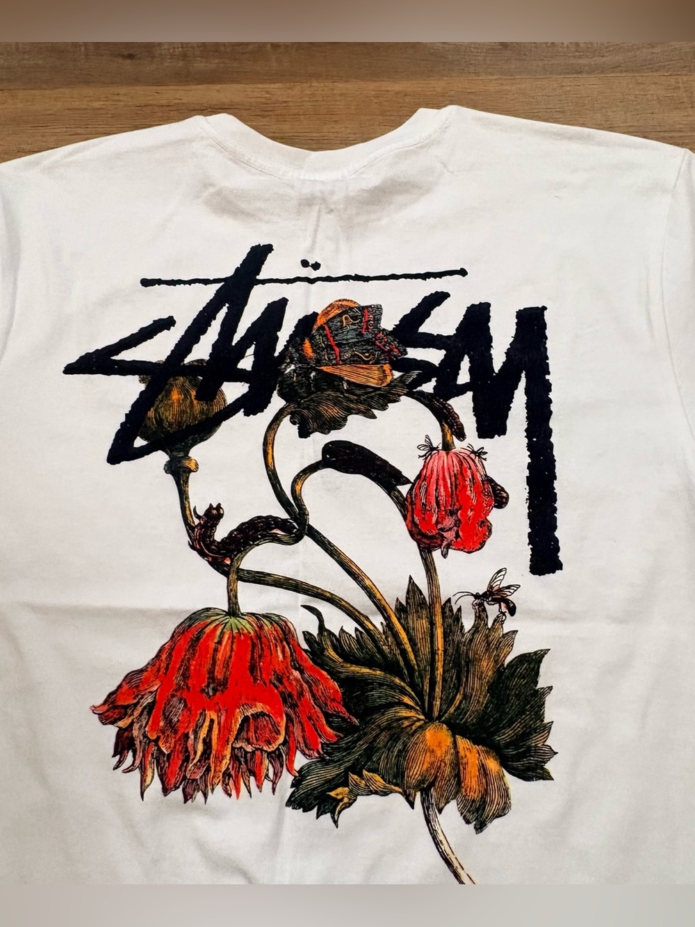 Stussy Withered Flower Short Sleeve T-Shirt sz L